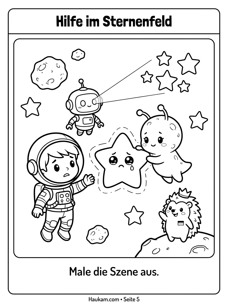 Raketen Ausmalbilder : Eine Zauberhafte Weltraumreise zum Ausmalen und Träumen 4 Raketen Ausmalbild zum Ausmalen: Timo, Pip und Luna zwischen funkelnden Sternen und Asteroiden im Weltraum
