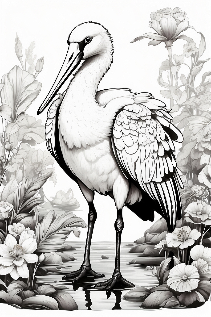 Environmental Awareness Through Spoonbill Birds Art