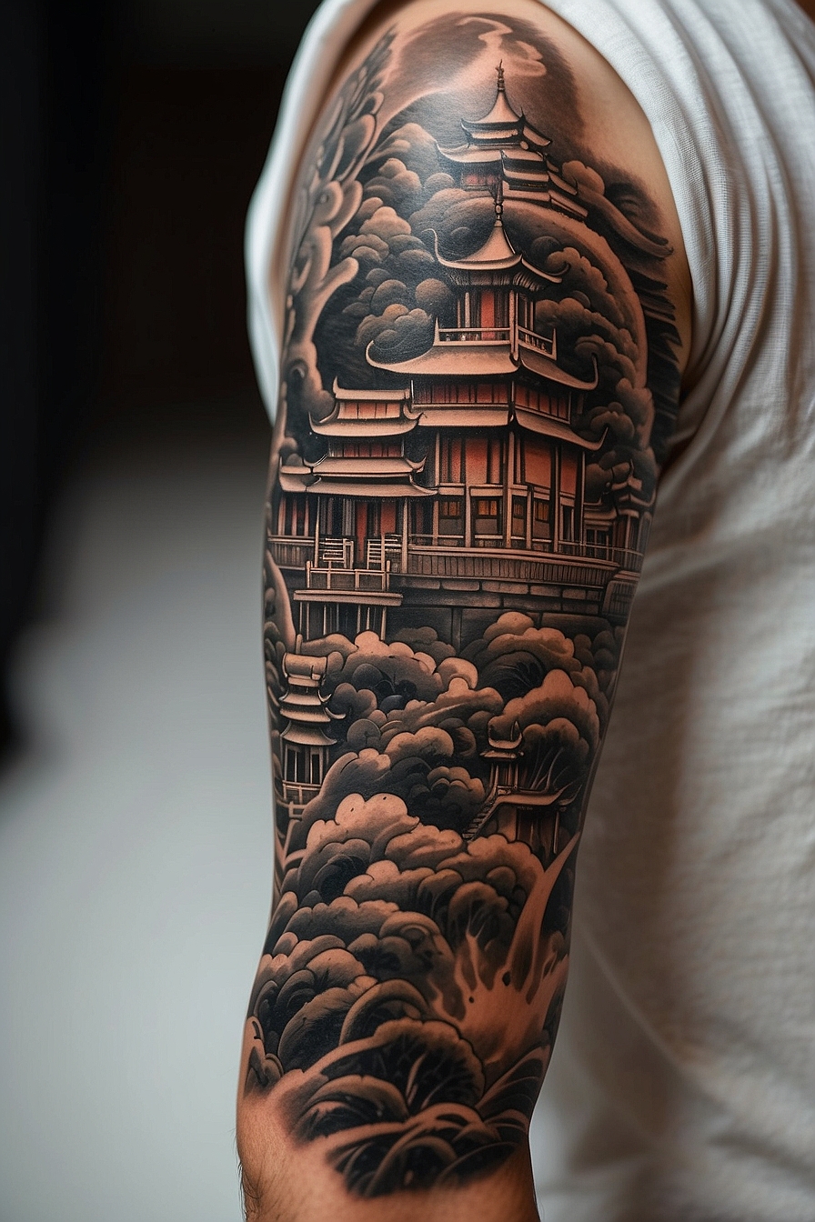 Explore the Artistry of Full Sleeve Oriental Tattoo Designs