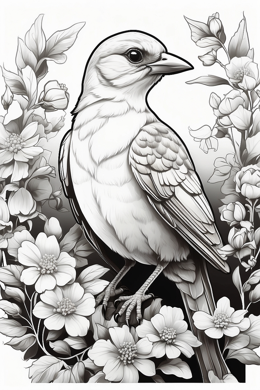 Fun & Creative Nightingale Bird Coloring Pages for Kids