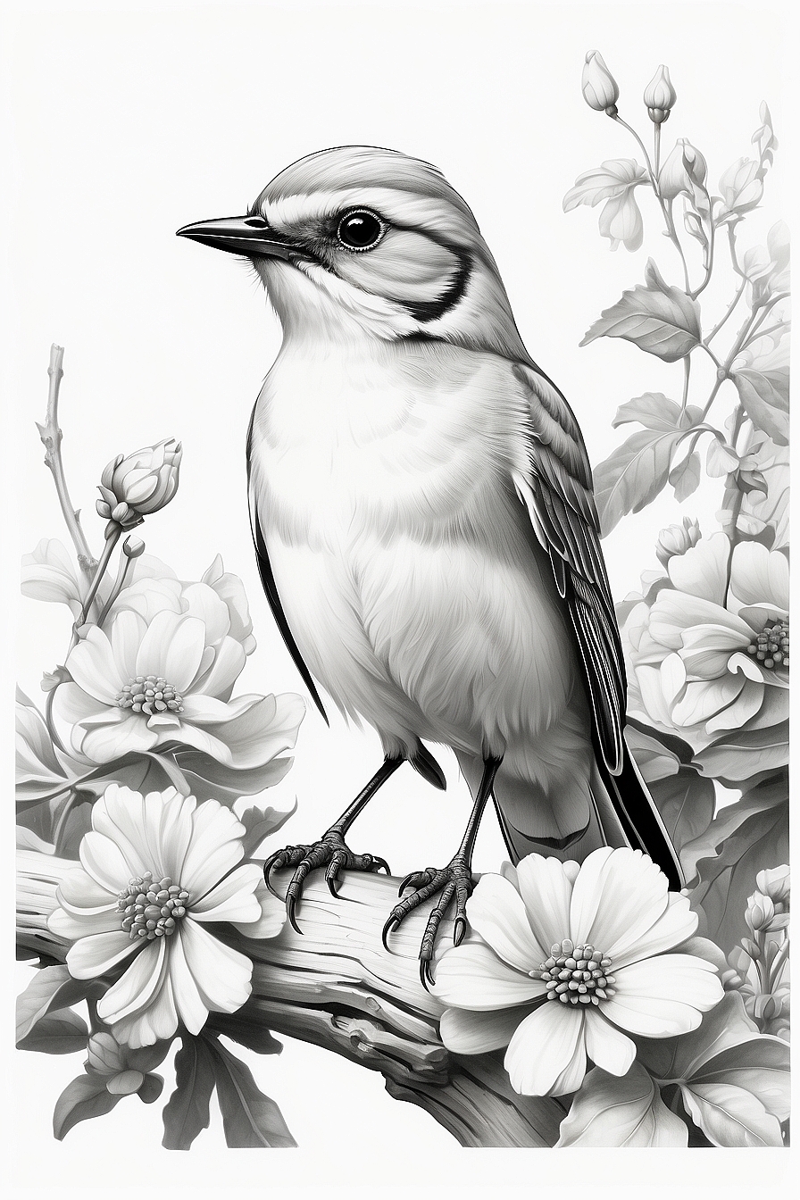 Fun and Engaging Redstart Birds Coloring Pages for Kids