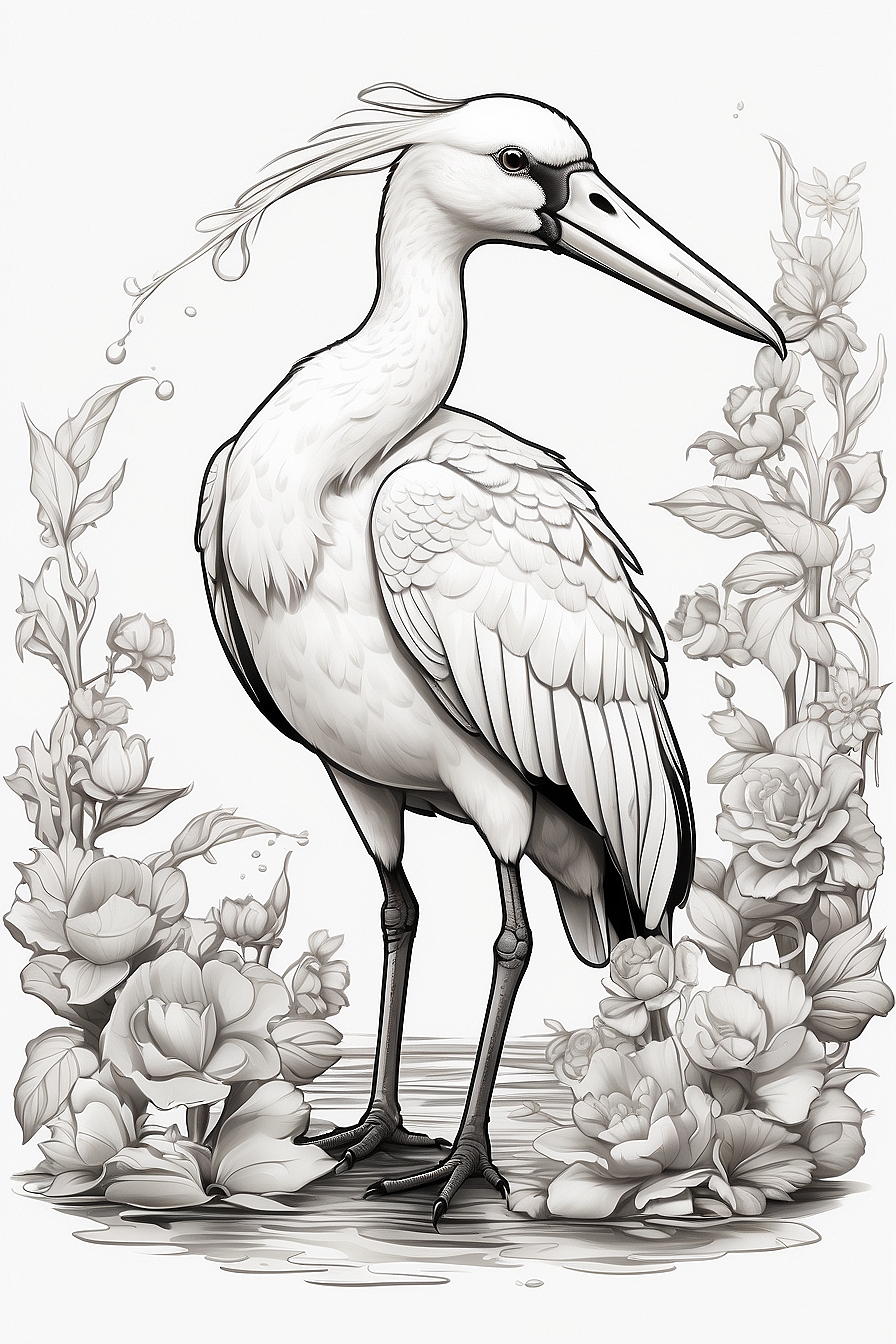 How to Access and Print Your Spoonbill Birds Coloring Pages