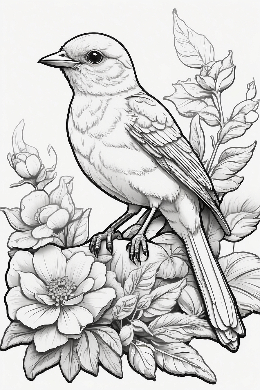 Introducing Nightingale Bird Coloring Activities