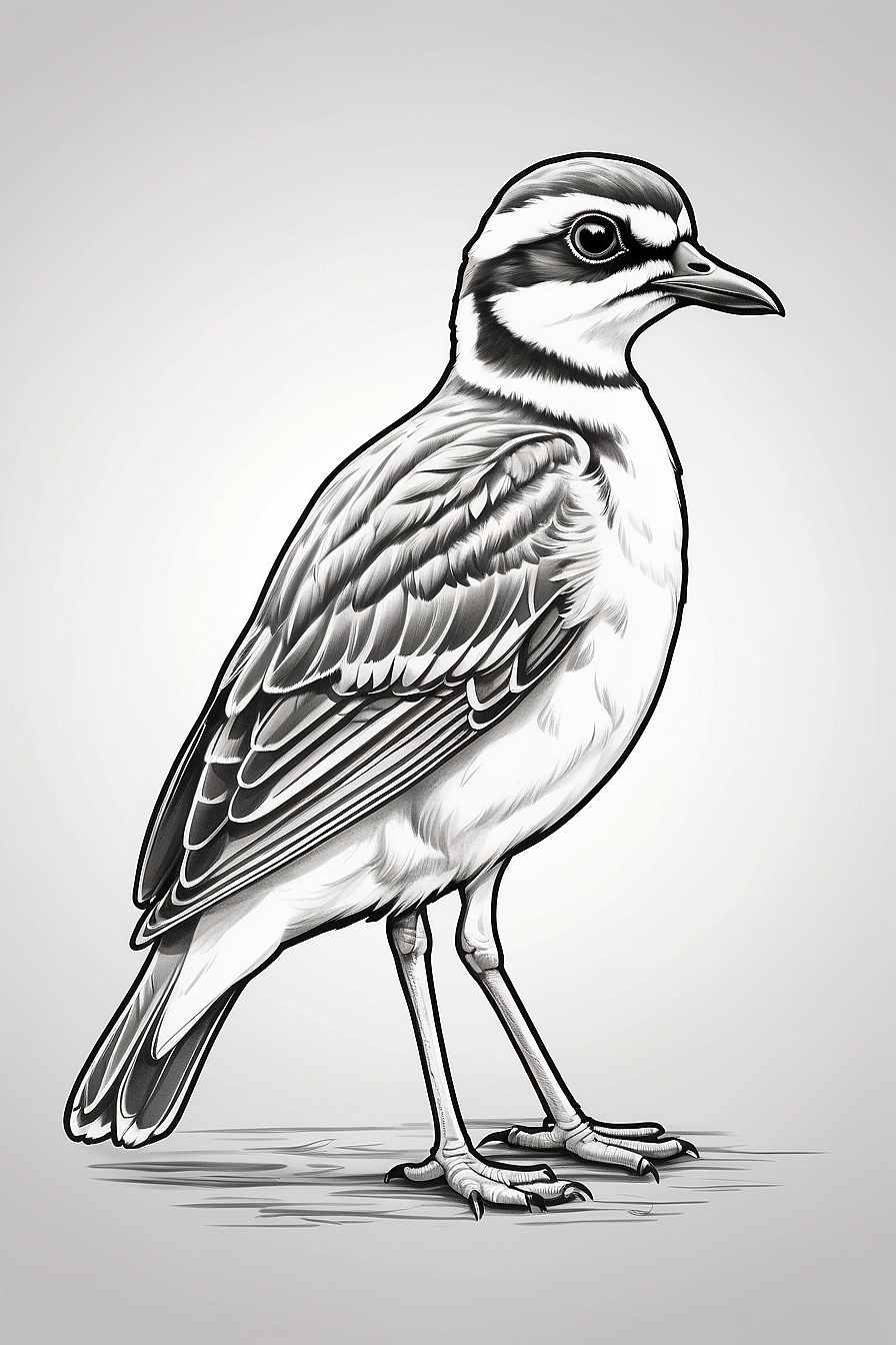 Killdeer Bird Coloring Pages A Fun and Educational Activity for Kids