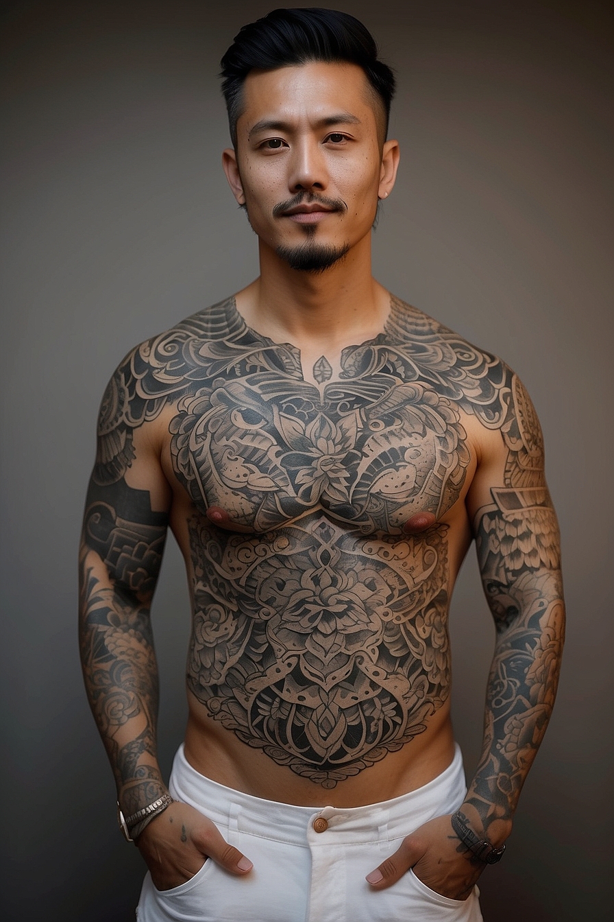 Oriental Tattoo Placement Maximizing Full Sleeve Impact