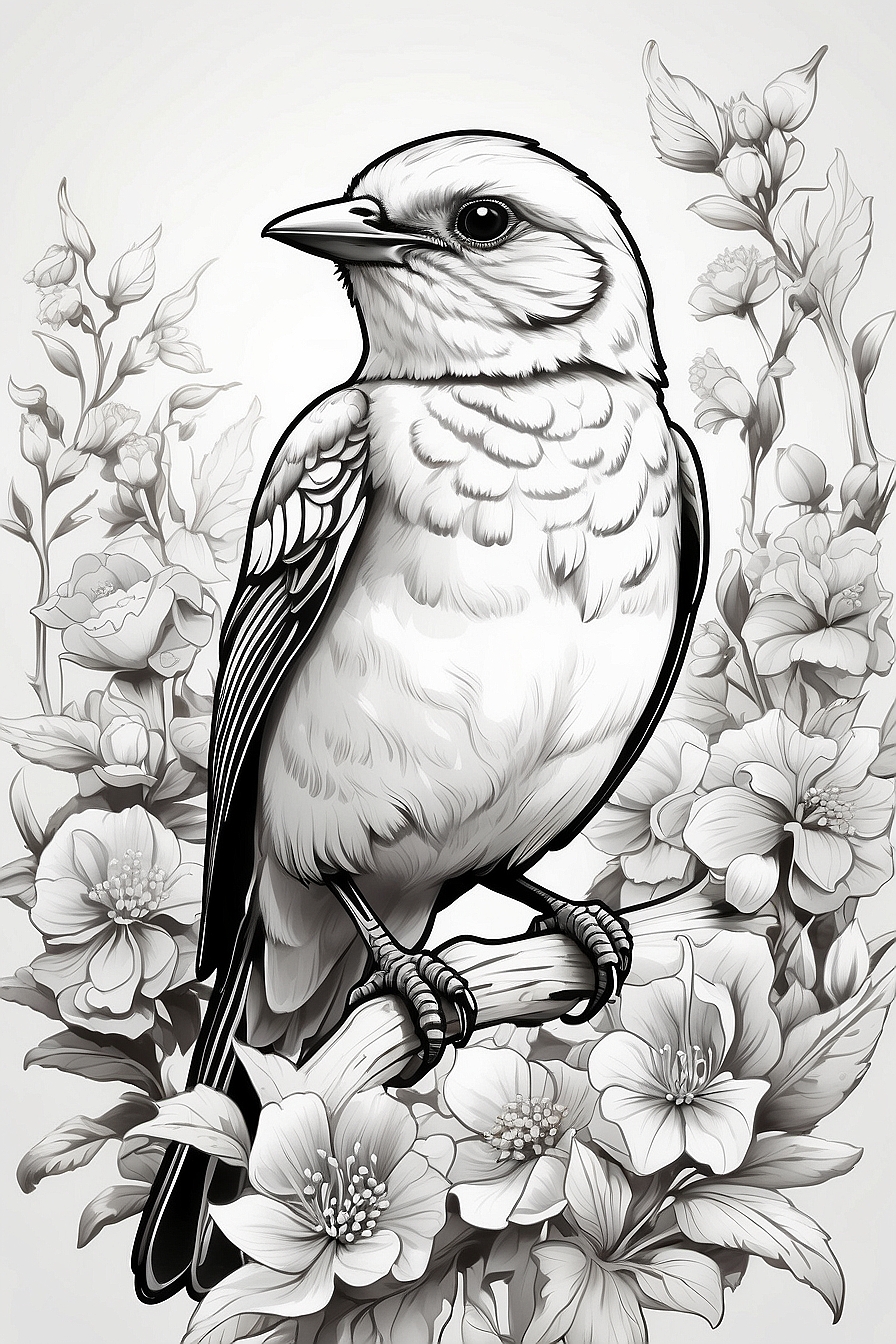 Printable Nightingale Bird Coloring Pages for Easy Access