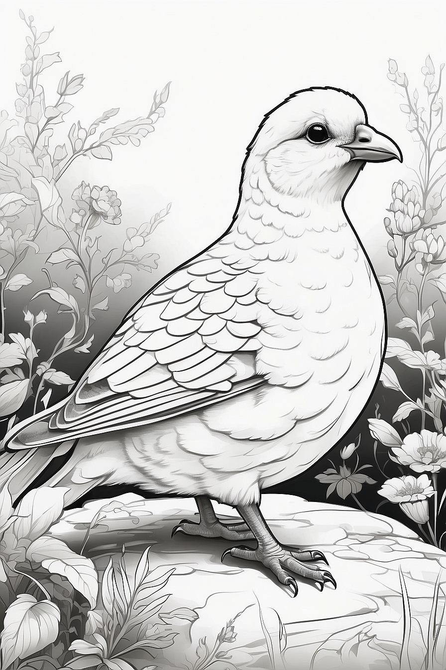 The Joy of Coloring Ptarmigan Birds