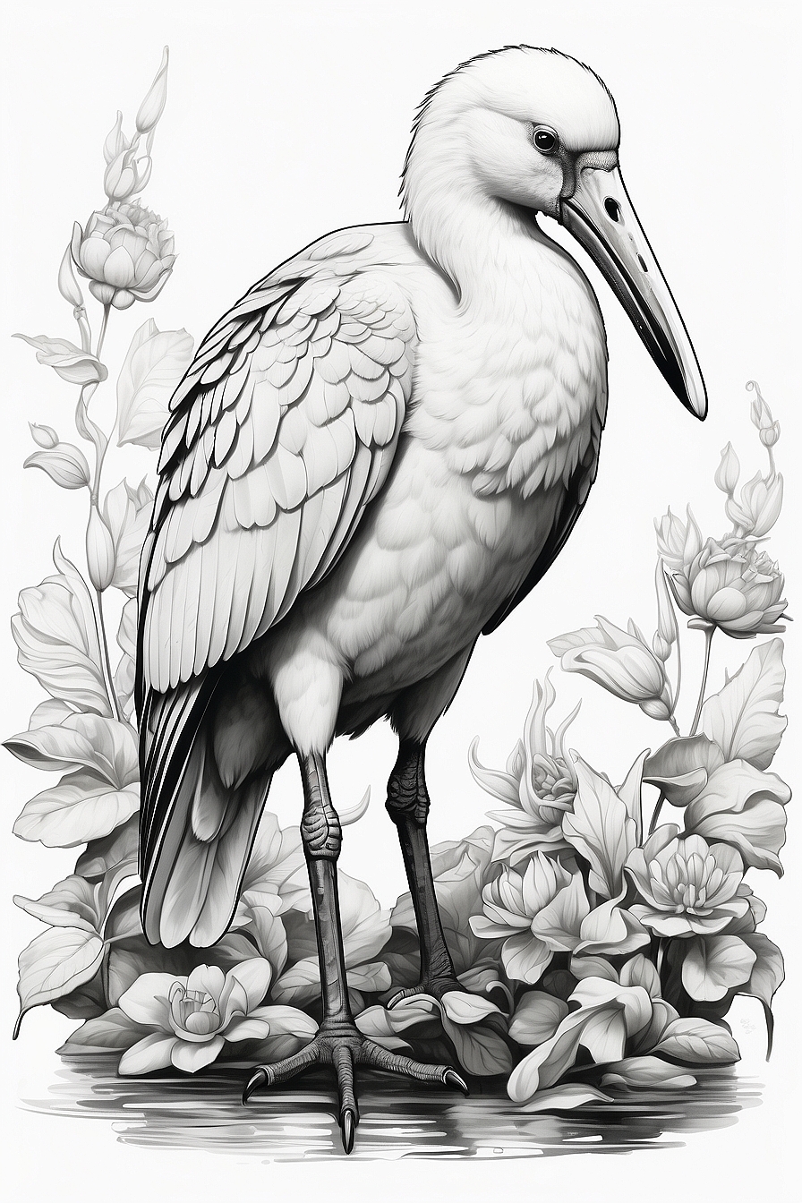 Why Spoonbill Birds Make Great Coloring Subjects