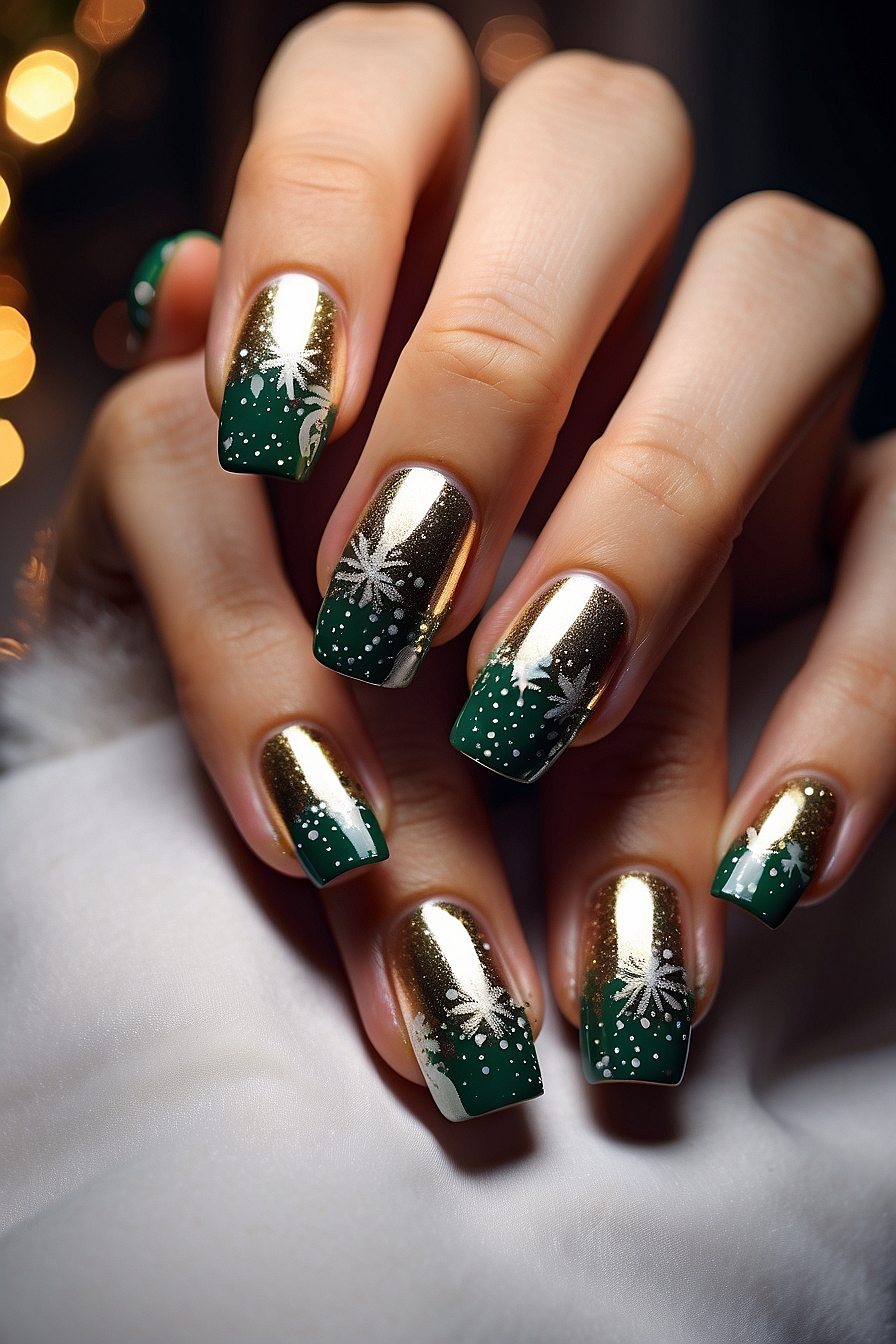 Chic Christmas Sweater Patterns on Your Nails