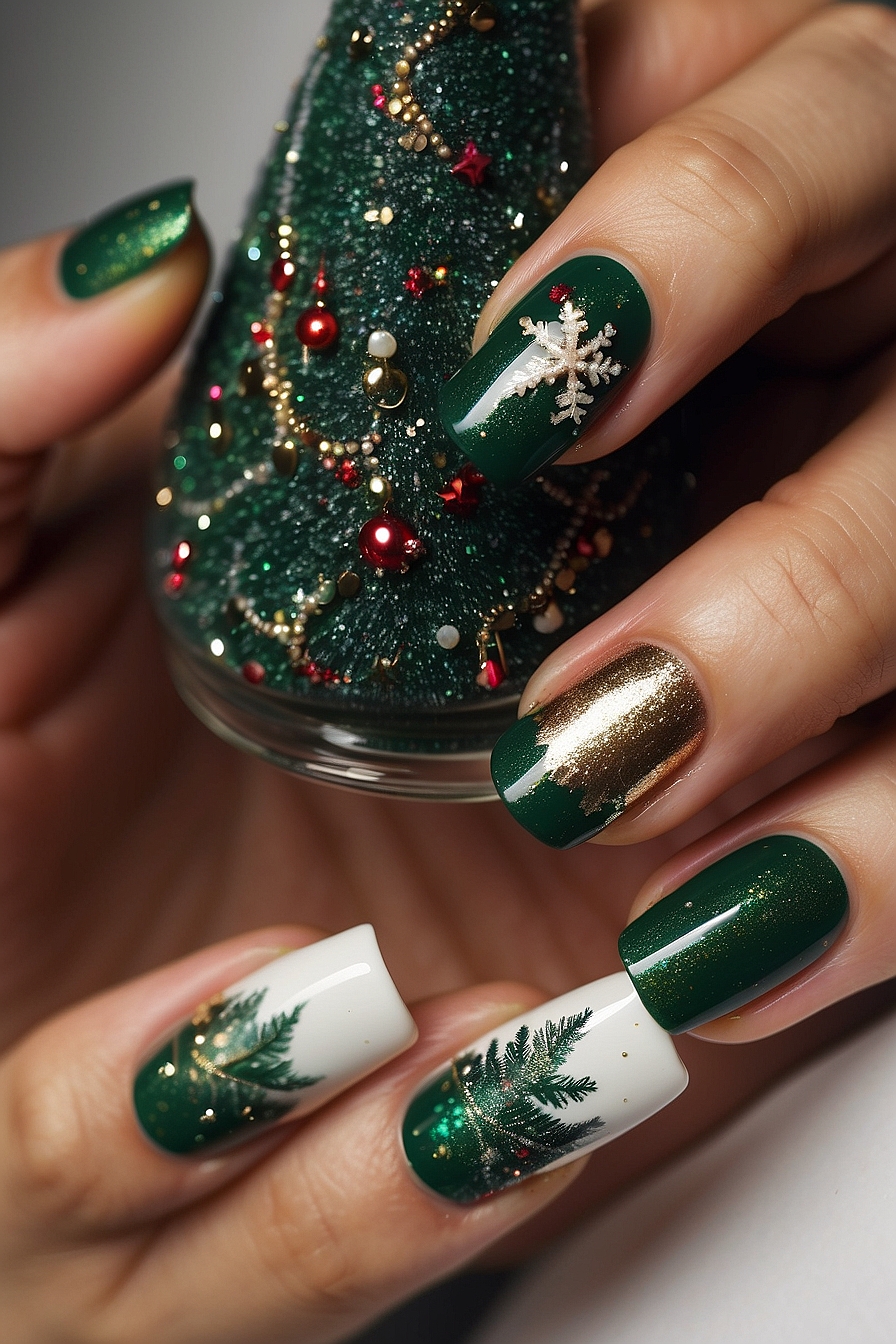 Leonardo Vision XL 10 Adorable Christmas Tree Nail Art Ideas 6