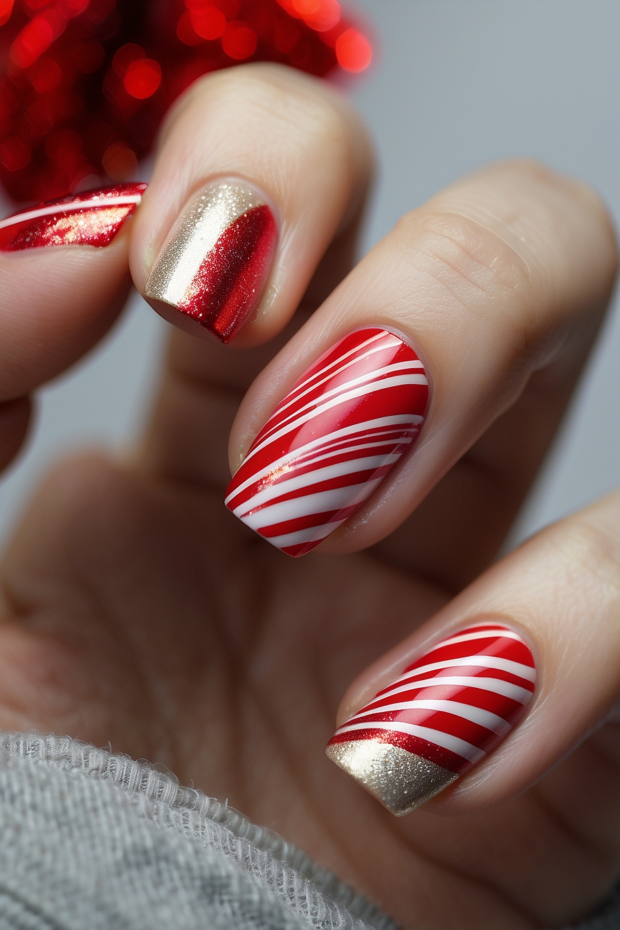 Leonardo Vision XL Achieve Festive Nails with Candy Cane Heart 1