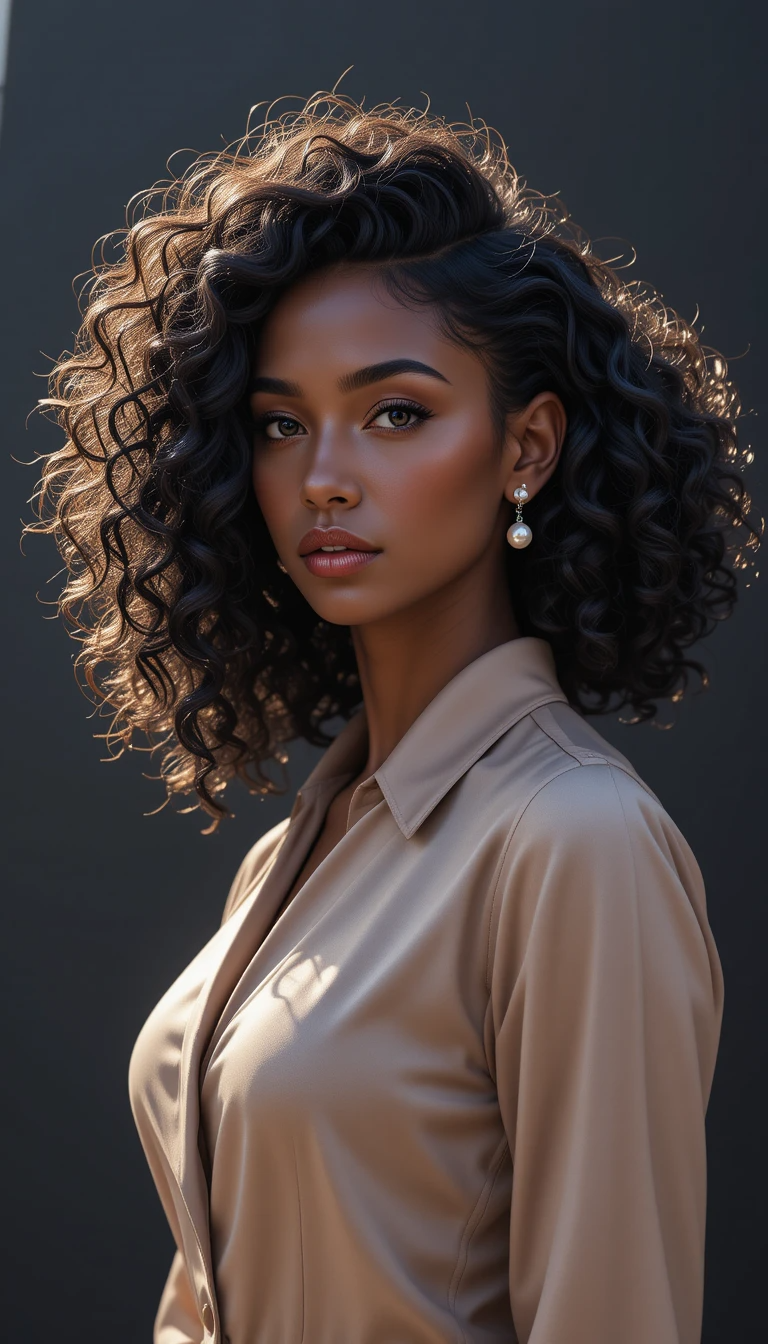 Natural Curls with Deep Side Parts 2